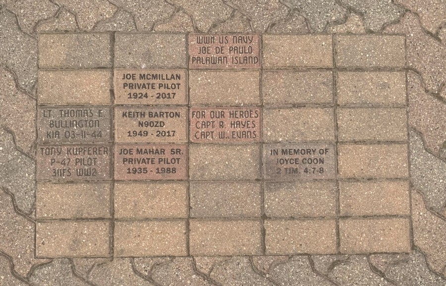 Commemorative Bricks at Clow Airport