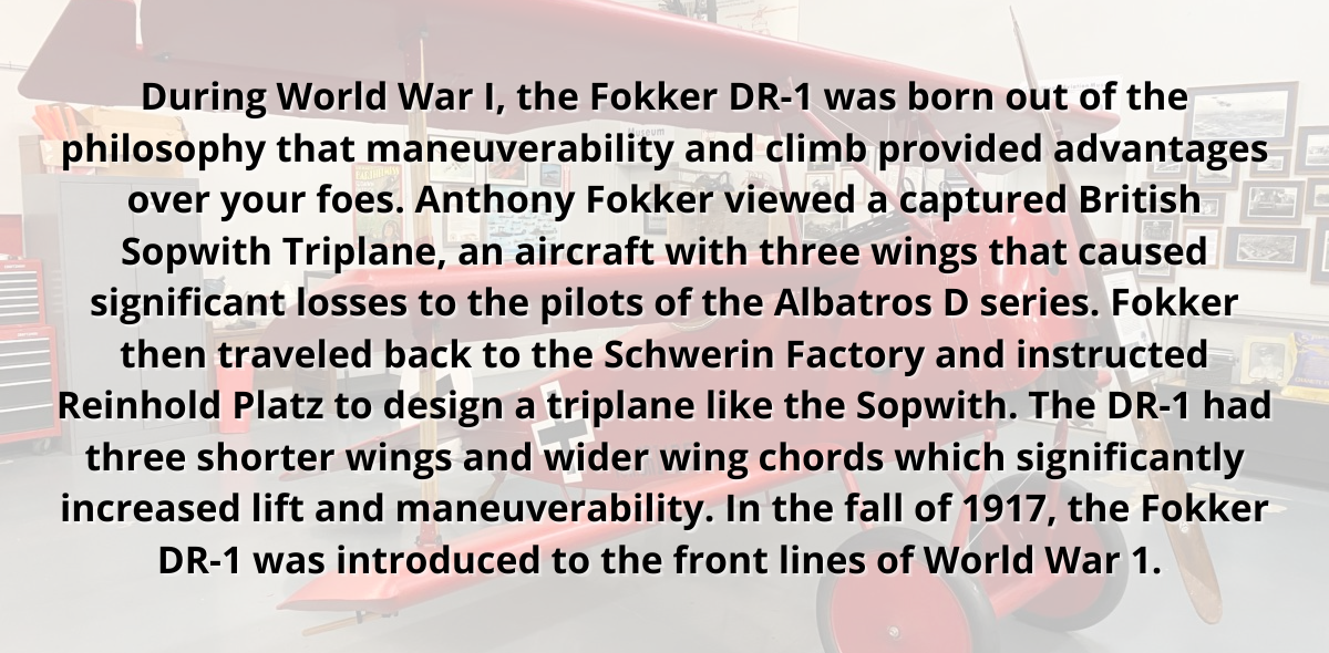 Fokker DR-1 history during World War 1